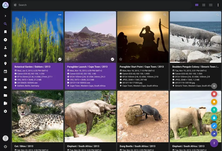 Photoprism interface